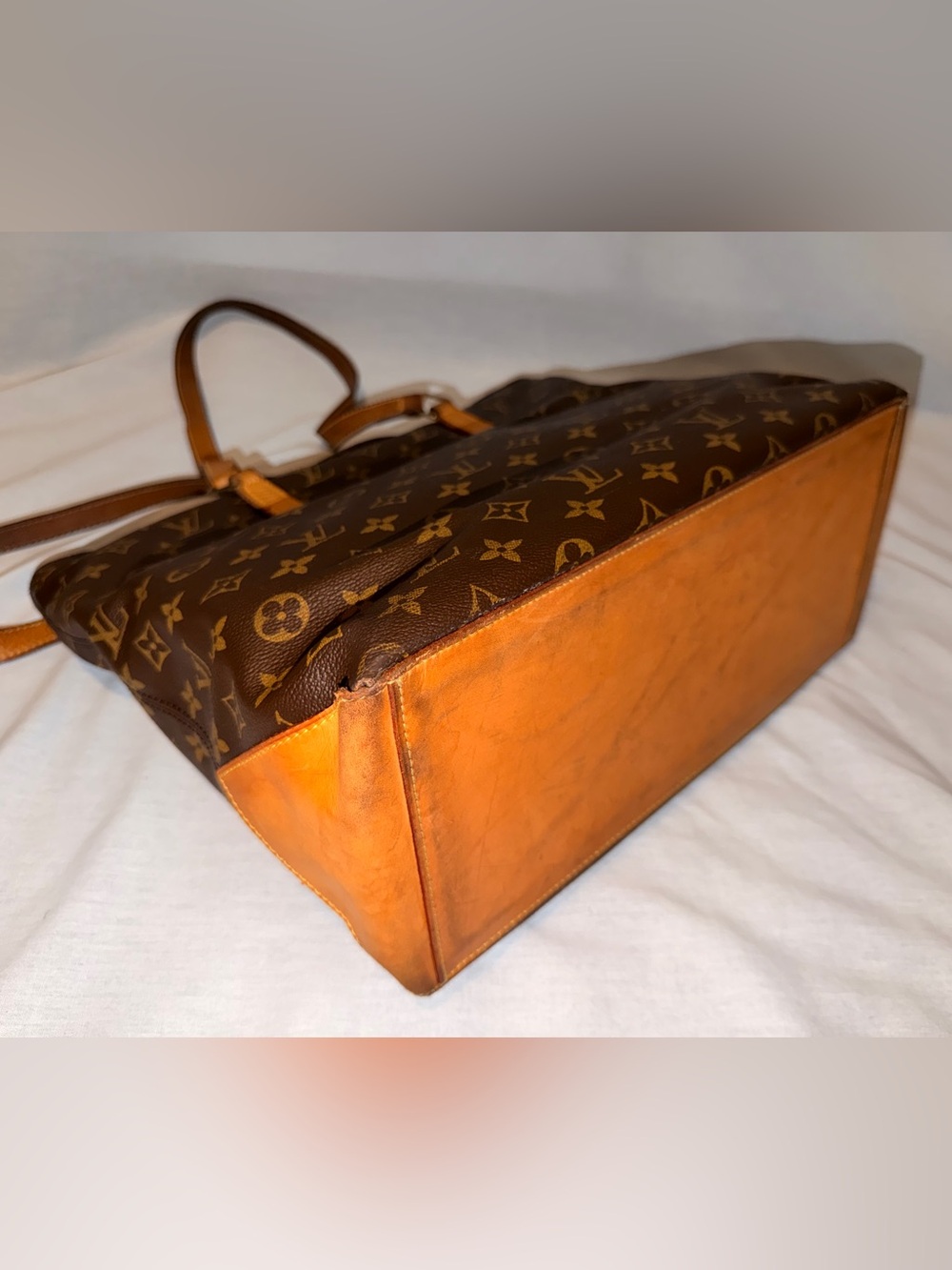 Louis Vuitton Monogram Cabas Mezzo Tote Shoulder Bag Brown - Picture 7 of 15